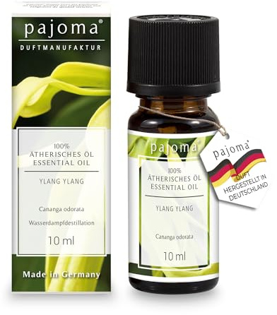 pajoma® Duftöl 10 ml, Ylang-Ylang | 100% Naturrein Ätherisches Öl für Aromatherapie, Duftlampe, Aroma Diffuser, Massage, Naturkosmetik | Premium Qualität