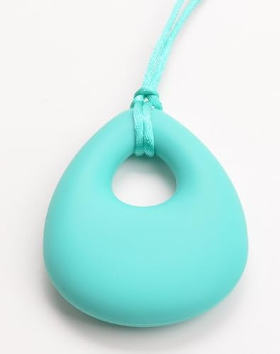 Chuchumz Sensory Chew Necklace Chewelry Chewy Autism ADHD Aid Biting Sensory Teen Kids Adult Teething Teal