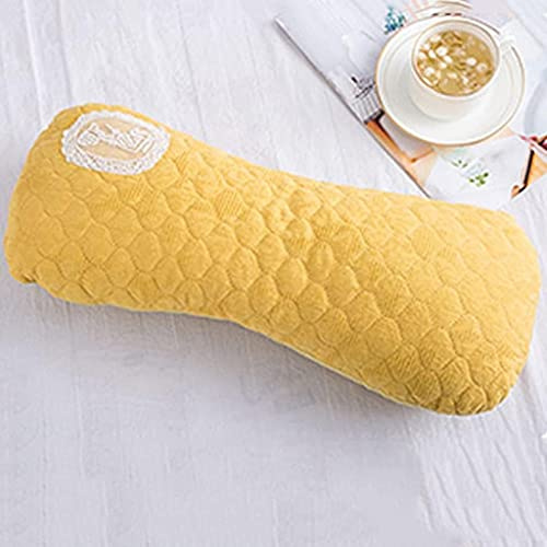 Cuscino di Grano saraceno Cuscino per Il Collo in Cotone Lavato Cuscino per Caramelle per Dormire Nucleo del Cuscino di Buccia di Grano saraceno con Federa (A 47 * 19 * 7 cm)