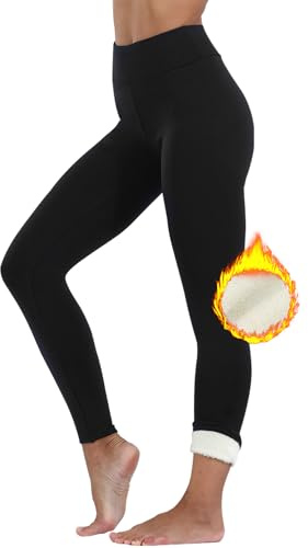 Zhiaek Leggins Termicos Mujer Invierno con Forro Polar Pantalones Cintura Alta Elástico Mallas Termicas Fitness Yoga Leggings Mayas Deportivas Gym