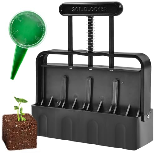 Bloqueur de Sol Manuel,5 CM Presse Motte,Presse Motte pour Semis,Semoir Avec Graines,Adapté à La Culture des Plantes, à La Transplantation de Plantes, Aux Jardins, Aux Serres, Aux Potagers