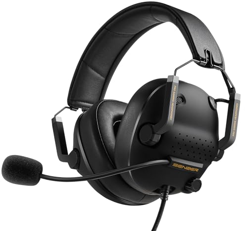 SENZER Casque Gaming réduction de Bruit avec Micro pour Xbox Series X/S, Casque de Joueur Filaire Pliable Portable avec Microphone pour Xbox One, Playstation 4/5.