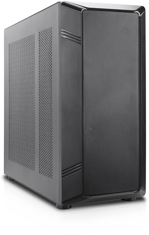 Rosewill Helium NAS svart ATX Mid Tower datorfodral, nätpanel, 4 x 140 mm PWM-fläkt, perfekt för gör-det-själv NAS, medieservrar eller småföretagsapplikationer