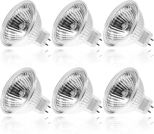 Lampadine alogene MR16 GU5.3 12 V 35 W Confezione da 6, alta luminosità, lunga durata, risparmio energetico, lampada alogena ad alta temperatura, compatibile con vari scenari, colori caldi e freddi