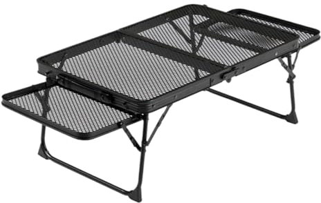 Tavolo da campeggio pieghevole in rete, multifunzione, portatile, per esterni, con tavolo di sollevamento