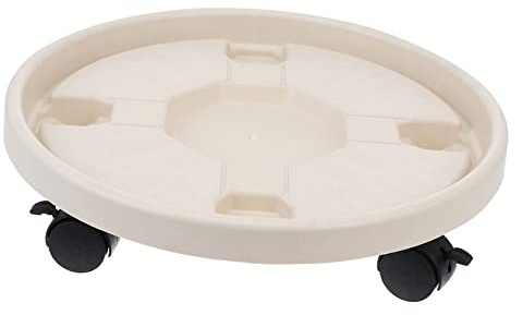 TOYANDONA Movable Plant Pot Holder Plastic Vase Rack Wheels Sturdy Flower Pot Stand for Indoor Outdoor Use