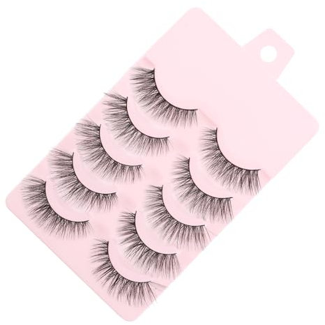 DEARMAMY 5paire Faux Cils Naturels Lot De Faits Main Accessoires De Maquillage Pour Cils De Femme