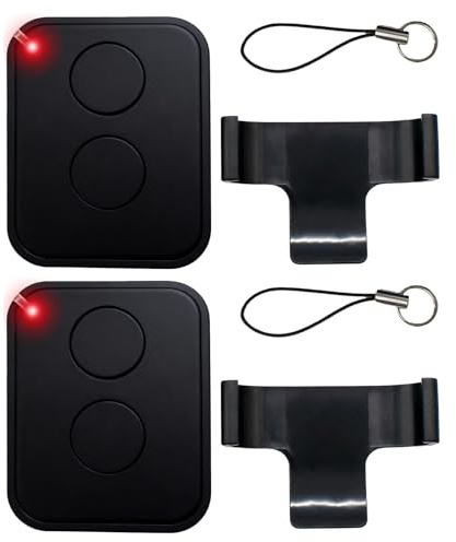 Juego de 2 mandos a distancia para Niza Era ON2E ONE2 ON1E ON4E transmisor 433,92 MHz 2 canales Control remoto código giratorio seguro bip puerta universal puerta de garaje compatible con receptores