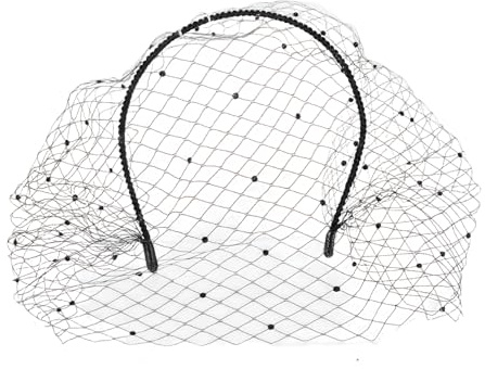 Svart slöja pannband | Elegans nät slöja hårringar för bröllop, lätta frisyrtillbehör, mode hårband för temaevenemang vardagskläder resor affärsresa tebjudning