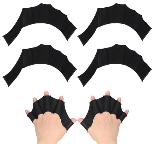 YELARXI Silicone Swimming Gloves, Webbed Gloves for Swimming Half-Finger Frog Type Water Resistance Gear Swim Fins