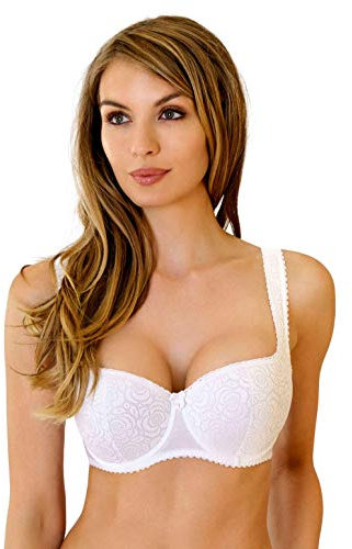 Rosme Damen Halbschale Balconnet Bügel-BH, Kollektion Annija, Weiß, 95D