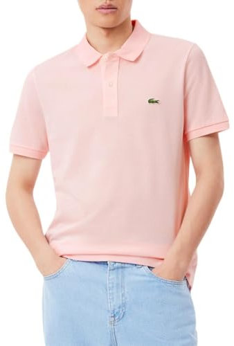 Lacoste Polo da uomo Slim Fit L12.12 a maniche corte in piqué, Rosa chiaro, XX-Large