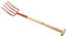 AUSONIA - FOURCHE À 4 DENTS EN ACIER PEINT AVEC MANCHE EN BOIS 29X18, LONGUEUR 110 CM