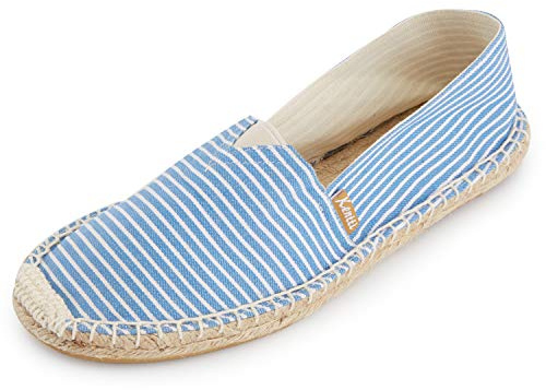 Kentti Espadrillas Easy-on a Righe Tomaia in Tela Uomo Blu 43 EU