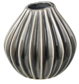 broste Copenhagen Wide Vase S Keramik Smoked Pearl 15 cm