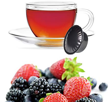 KICKKICK Tisana Frutti Rossi Compatibile con/Sostituzione di Lavazza A Modo Mio - Bevanda Solubile in Cialde - 50 Capsule