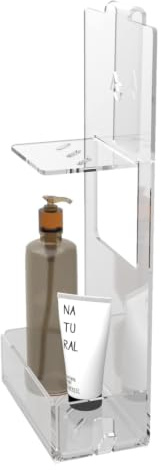 Agplex doccia Portasapone per anta scorrevole senza foratura - Solo per cabine doccia con scorrevole aperto - Facile installazione
