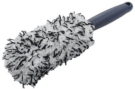 Spazzola per pneumatici – Spazzole per ruote auto, spazzola per la pulizia dei cerchioni, spazzole morbide in microfibra per dettagli, manico lungo, accessori per il lavaggio 'auto, strumento per