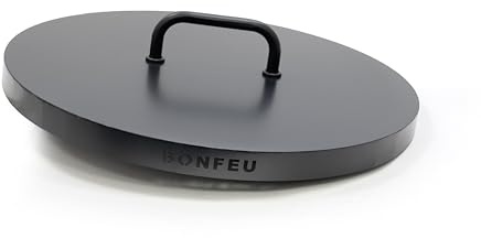 BonFeu Lock för eldskål – svart stål – skydd eldskål (svart, Ø 100 cm)