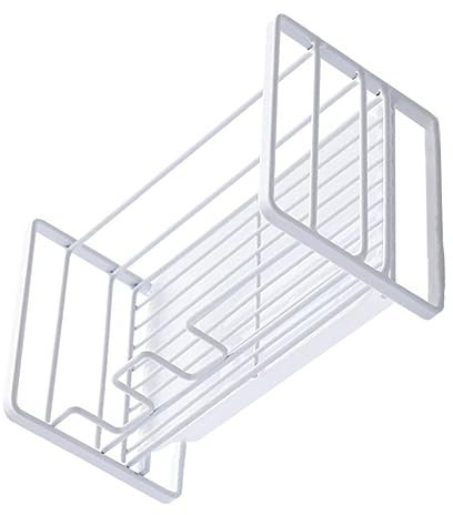 Cabilock Estante De Drenaje Para Fregadero De Cocina, Organizador Compacto, Soporte Para Esponja De Plástico Resistente, Ventilado y Fácil De Limpiar, Adecuado Para Espacios Reducidos