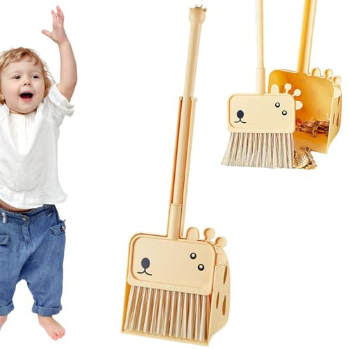 Wlikmjg Kinderbesen- und Kehrschaufel-Set, -Mopp-Besen-Set | Reinigungsspielzeugbesen für Kinder | Spielzeug-Reinigungsset, Besen, Kehrschaufel, Spielzeugküche, -Reinigungsset für