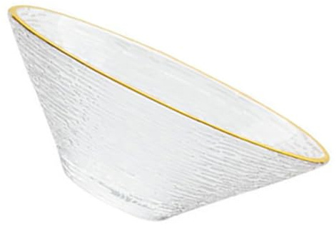 NOLITOY Insalatiera in Vetro con Dorato Ciotola Multipla per Insalate Dessert Frutta e Snack per Cucina e Ristoranti Facile da Pulire e Resistente