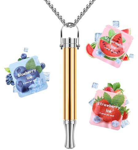 Collare Atmen Sie regolabile : bocca e respiratori portatili con filtro e resistenza, pacchetto con molti gusti Accessorio Lifestyle riutilizzabile in oro e argento