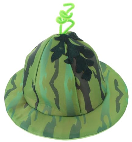 TOYANDONA Watermelon Hat for Summer Festival Headwear, Cute Foldable Cloth Bucket Hat with Realistic Watermelon Patterns, Portable Beach and Luau Party Costume Accessory