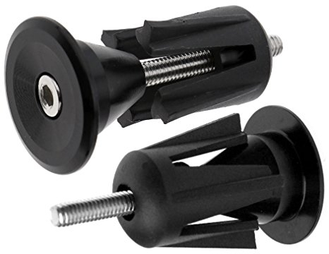 1 Paar Fahrrad Lenker Endkappen Lenkerstopfen pulverbeschichtet schwarz