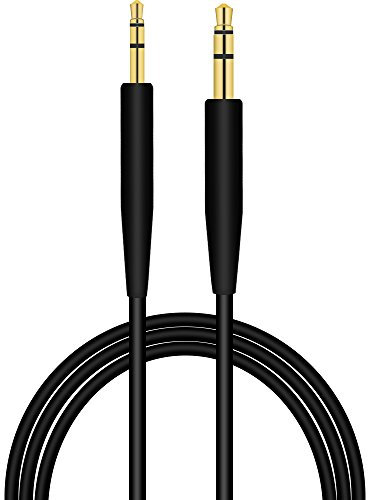 Aquelo Replacement QC35 II Headphone Replacement Cord Cable Compatible Bose QuietComfort 35 (Series II),Bose On-Ear 2/OE2/OE2i/QC25/QC35/Soundlink/SoundTrue Wireless Headphones (Black)