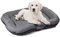 BOUTIQUE ZOO Hundebett - Wasserfest, Waschbar Hundematte aus Codura | In & Outdoor für kleine Hunde | Farbe: Grau, Größe S: 70 x 50 cm
