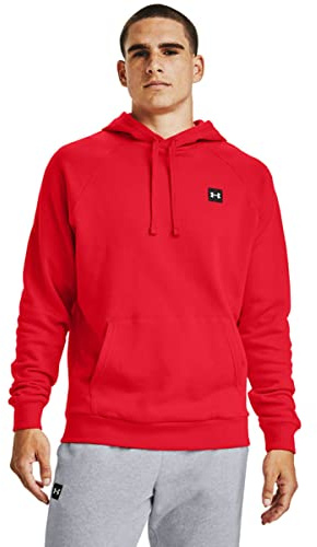 Under Armour Homme Rival Fleece Hoodie Sweat, Rouge, L EU