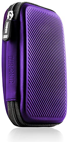 Duronic HDC2 /VT Portable EVA External Hard Drive & Cable Storage Case, Lightweight Protective Case Suitable for WE/Western Toshiba Buffalo Hitachi Seagate Samsung Purple