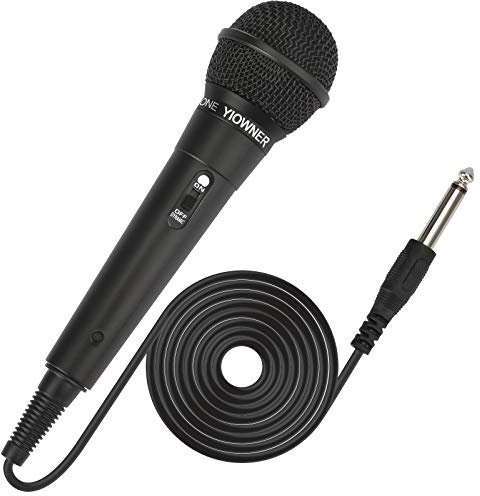 YIOWNER Wired Microphone, Karaoke Handheld Microphone for Singing, Mic Karaoke with 2.5m Cable, Vocal Dynamic Mic for Speaker, AMP, Mixer, DVD