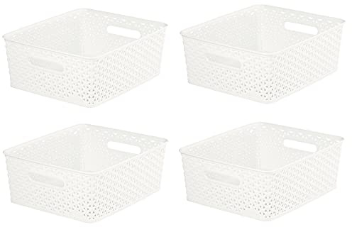 4 x 12L Cream Curver Basket