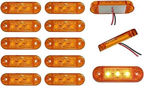 Formplas 10 x LED Begrenzungsleuchten 12v 24volt Positionsleuchten Anhänger LKW Orange