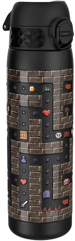 ION8 Borraccia Termica in Acciaio Isolato, 500ml, a Prova di Perdite, Facile da Aprire, Serratura Sicura, Lavabile in Lavastoviglie, Maniglia per il Trasporto, Facile Pulizia, Durevole, Videogiocatore