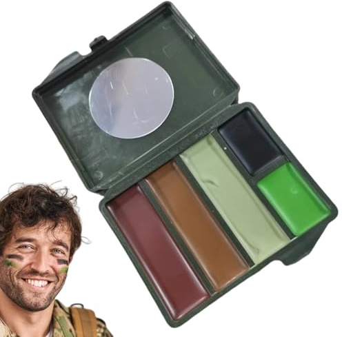 Peinture de camouflage pour le visage, Peinture de camouflage pour le visage de chasse,Peinture de maquillage pour la chasse - Peinture de camouflage compacte de dissimulation pour la chasse