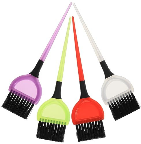 VICASKY Lot de 4 pinceaux de coloration pour cheveux - Accessoires de salon de coiffure - Pour l'application de colorants capillaires - Couleurs aléatoires - Pour la coloration des cheveux et le