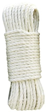 LeeQinersw Corda di sisal per Gatti, Post per graffiare in sisal, Accessori Artigianali per Gatti, Bianco