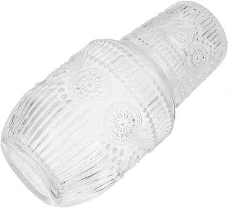 ABOOFAN Caraffa in Vetro Trasparente Con Tazza Abbinata Set Caraffa Per Acqua Da Per Bevande Liquide Per Cucina e Camera Da