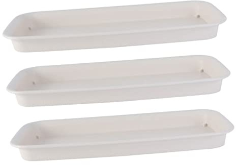 ibasenice 6 Pièces Bac de Récupération Eau Rectangulaire pour Pots de Fleurs Plateau Plastique Étanche et Support Pratique pour Plantes Intérieur et Jardin Fuite et Facile à Nettoyer