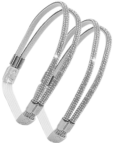TOYANDONA Cinturini per Tacchi Alti da Donna Fibbia Regolabile, Cinturini Elastici Staccabili in Pelle Strass, Accessori per Scarpe per Calzata Stabile e Decorativa
