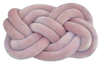 WENYAZIGUO cojín con Nudos, Almohada Anudada Tejida a Mano Multicolor 35x45cm(Pink)