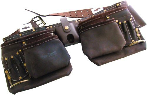 Tooltime® Professional 12 Pkt Professional Oil Tanned Double Leather Tool Belt