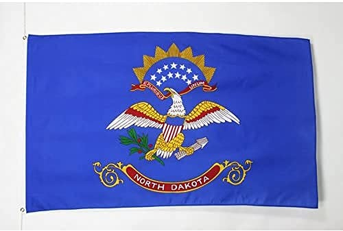 BANDIERA DAKOTA DEL NORD 150x90cm - BANDIERA STATO AMERICANO – USA - STATI UNITI 90 x 150 cm - AZ FLAG