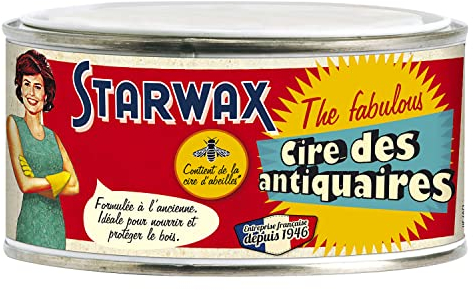 STARWAX FABULOUS Cire des Antiquaires - 375 ml - Idéal pour Protéger et Nourrir Toutes les Surfaces en Bois - Ravive un Bois Déjà Ciré
