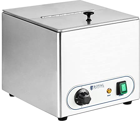 Royal Catering - Hot Dog Maker Hot Dog Maschine (10 L, 1.000 W, 230 V, 30 – 90 °C, 1,4 m Kabel, Edelstahl) Silber