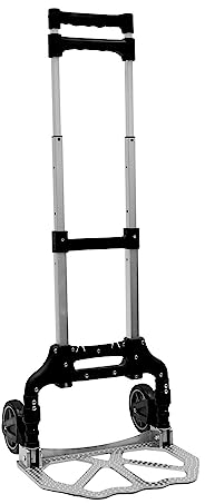 SQ Professional Heavy Duty Aluminium Sack Truck- Adjustable Hand Truck - Folding Trolley Cart - Foldable Truck - Multi Purpose Sack Barrow with Wheels - 70kg Load Capacity
