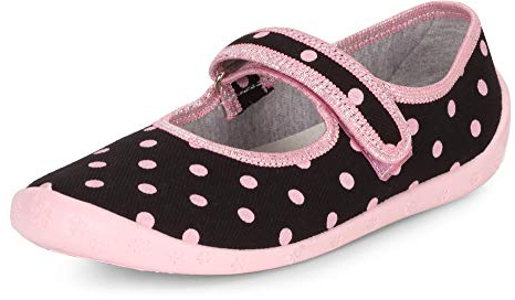 Ladeheid Pantofole Ballerine Bambina LARW007 (Rosa Nero Punti, 29 EU)
